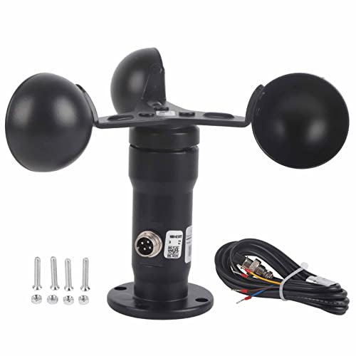 Srliya Windanzeiger Wetterfahne 20×18×18 4-20mA Impulssignalausgang Aluminiumlegierung Windsensor Anemometer Winddetektor