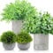 ELUBLU 4 Stück Künstliche Pflanzen für Deko Wohnzimmer, Kunstpflanze Klein Eukalyptus, Fake Plant für Schlafzimmer Badezimmer Küchen Büro Zimmer Zuhause Innen Deko