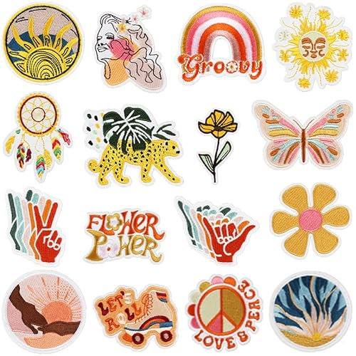 Youery Patches zum Aufbügeln, Kinder, 16 pcs, Biene Maja, Patch Sticker, Aufnäher, Applikationen