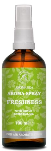 Aroma Spray FRESHNESS - Aromaspray Frische 100 ml - Aromaspray mit ätherischem Zitronenöl - Aromatherapie Raumspray - Zitrusaroma - Spray zur Aromatisierung der Luft - Raumnebel