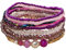 APMGONT Bohemian Beaded Multi-Layer Armbänder Stackable Stretch Strand Crystal Beaded Bangles Set Boho Handmade Armbänder Schmuck Geschenke für Frauen Mädchen (Lila)
