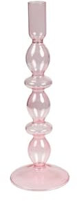 Romimex Photophore Rose en Verre 9 x 27 x 9 cm