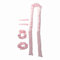 PARSA Beauty Locken Styler rosa Heatless Curls Satin Obermaterial sanft zum Haar schont Oberflächenstruktur angenehmes Füllmaterial Scrunchies Spangen hitzefreies Lockenwerkzeug Schlafen geeignet