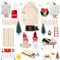 WeiaiziY 43 Stück Wichteltür Set, Wichtel Zubehör Weihnachten mit Baustelle Küchen-Sets, Puppen-Sets, Kalenderkarten, Weihnachtswichtel Set Wichteltür Komplettset DIY Geschenk Wichtel Deko für Kinder