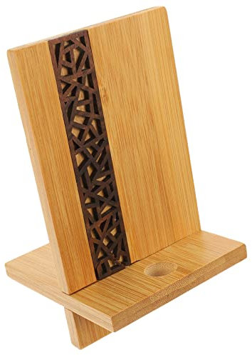 CANIGHT Wooden Mobile Phone Holder Tablet Stand Desktop Adornment Kickstand for Phone Cell Phone Holder for Desk Desktop Mobile Phone Stand Computer Cellphone Holder Decorative Phone Stand