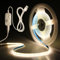 Aclorol USB 5V COB LED Streifen mit Bewegungsmelder 2M Dimmbar LED Strip Neutralweiß PIR Bewegungssensor LED Band Selbstklebend für Treppen Kinderzimmer Schränke Bettbeleuchtung Küche 8mm Breit
