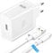 80W Caricatore Rapido con Cavo USB C 2M SUPERVOOC Charge per OPPO Find X5 X3/2Neo/Reno12 11 F 10 8 Pro,Caricatore Rapido Charge VOOC con Cavo USB Type-C per OnePlus 12 12R 11 9 Pro Nord 2T CE 4 3 Lite
