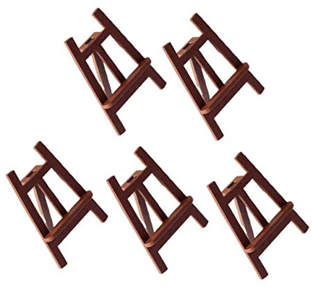 Veemoon 5pezzi Mini Modello Di Cavalletto in Legno Mini Cavalletto Per Casa Decorazione Per Casa Delle Accessorio Per Giardinaggio Fai Da Te Per Lavagna