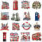 16PCS London Fridge Magnets, England London Icons Themed Refrigerator Locker Office Decorations Magnetic, Souvenir Gifts