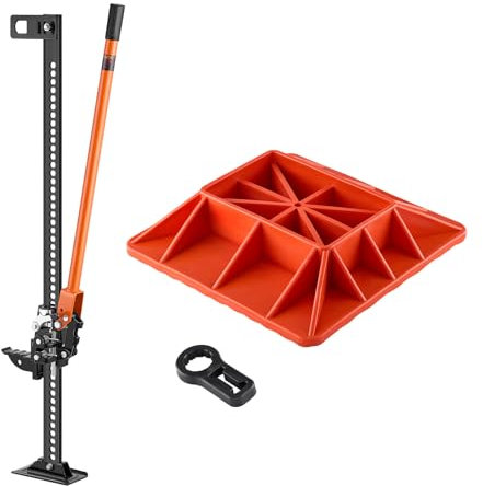 VEVOR Farm Wagenheber Offroad mit Sockel High Lift Farm Jack (3,18 t) Offroad-Nutzwagenheber, Stoßstangenheber Hochleistungshebebühnen mit 130,1–1079,5 mm Hubbereich für Traktor LKW SUV