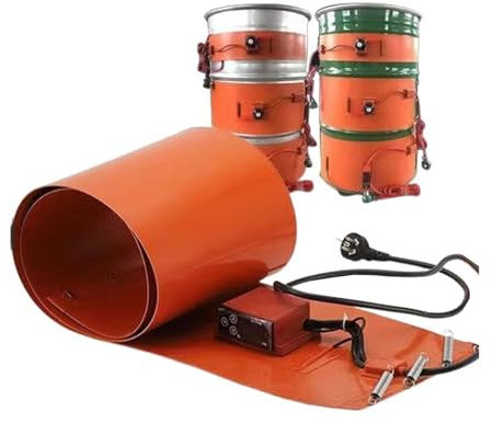 Heizband für Metallfässer, mit Thermostat mit digitaler Anzeige, heizisoliertes Silikonfass mit Heizung, Spannung 220 V, kann zum Heizen von Rohrleitungen, Tanks und Fässern verwendet Werden (30 l (