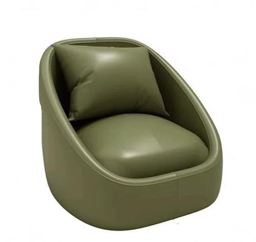Lädersoffa, mitten av århundradet modern soffa med bekväma kuddar, solid träram för kontor, vardagsrum och sovrum gröna 2 LWX