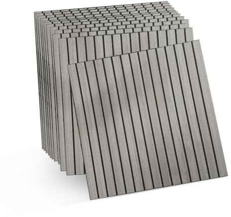 12 Pack 3D Wandpaneele Selbstklebend, Selbstklebende Wandpaneele in Holzoptik, Dekorative PVC Wandverkleidung, Einfach zu Montieren, Schalldämmend für Wohnzimmer & Schlafzimmer (02)