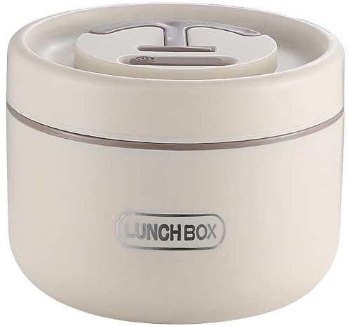 BOSREROY Boîte bento isotherme 650 mL en acier inoxydable 304 pour adultes, étanche, compatible micro-ondes, boîte repas à double couche pour travail, école, pique-nique