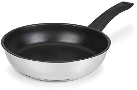 LACOR 71326 Pfanne Home, Edelstahl 18/10 D.26 cm | PFOA-freie Antihaftbeschichtung; optimale Wärmeverteilung für gleichmäßiges und müheloses Kochen ohne Anhaften
