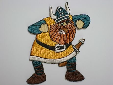 alles-meine.de GmbH Wickie Halvar und die starken Männer 6 cm * 7,1 cm Bügelbild Aufnäher Applikation Patch