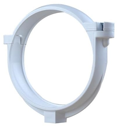 First Plast - Gouttière PVC 25 demi-ronde - Collier bride pour tube de descente PVC Ø80 - blanc - First Plast