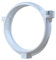 First Plast - Gouttière PVC 25 demi-ronde - Collier bride pour tube de descente PVC Ø80 - blanc - First Plast