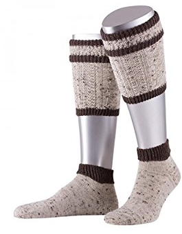 Almbock Trachtenloferl Herren - Loferl in beige Herren Trachtensocken kurz, meliert