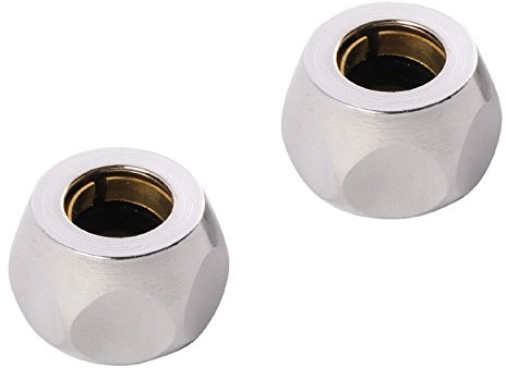 Set di 2 raccordi a compressione | 1/2 pollici x 12 mm | per tubi in rame | collegamento di raccordi cromati