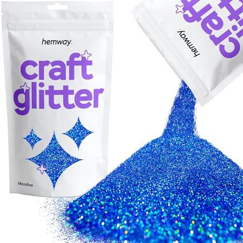 Hemway Blue Sapphire Holographic Craft Glitter 100 g 3,5 oz Microfin 1/256 0,004 0.1mm pour Arts Crafts Gobelets papier de verre Décorations projets de bricolage