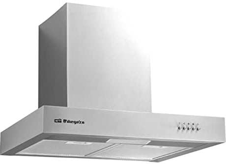 Orbegozo DS 56160 B IN - Campana extractora 60cm, acero inoxidable, capacidad de extracción 644,6 m3/h, filtros de aluminio desmontables, 3 niveles de potencia