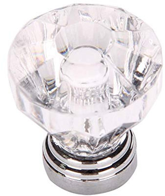 25 / 30mm Diamond Shape Design Glass Knobs Cupboard Drawer Pull Out Kitchen Cabinet Door Door Handle Door Pull Handle,as Show,30 mm