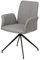 Selsey SORIC - Drehsessel mit Stoffbezug in Grau, Metallgestell in Schwarz - ergonomisch - modern, 59 cm breit