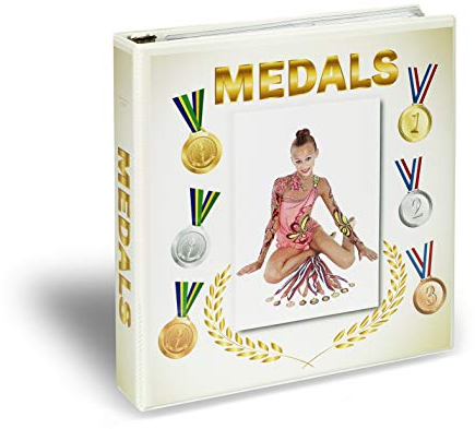 Mercurydean Auszeichnungs-Medaillen-Organizer, Aufbewahrungsordner mit 3 Seiten für 18 Medaillen in Standardgröße bis zu 9,5 x 8,3 x 0,6 cm