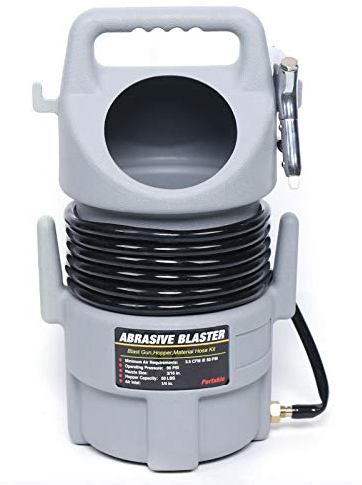 Pistolet de sablage avec tuyau 4,5 m - Sableuse mobile - Pression maximale : 120 psi