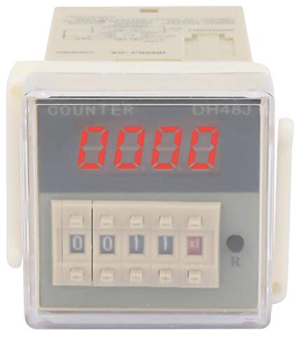 DH48J-8A Digitalanzeige Vorwahlzähler LCD Digitaler elektronischer Zähler Verzögerungszeitrelais 8 Pins 0-999900(24VAC/DC)