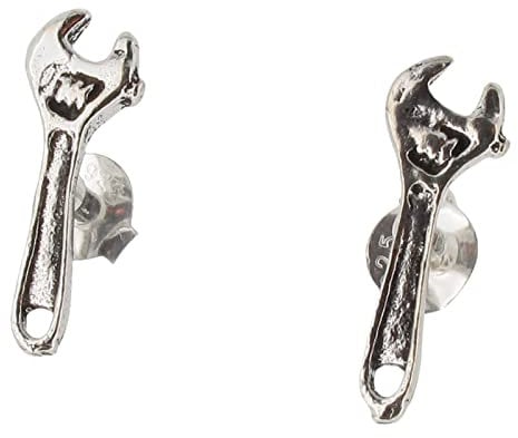 Touch Jewellery 925 Sterling Silver Spanner Stud Earrings