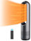 Ventilador calefactor sin aspas,refrigeración y calefacción,ventilador calefactor de torre oscilante de 80° sin aspas,ventilador silencioso,3 calefacciones/8 velocidades/temporizador 8H/pantalla LED