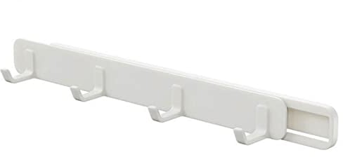 IKAAR Hakenleiste Klebehaken Selbstklebende Haken Wandhaken Handtuchhaken Ausziehbare Mehrzweckhaken 4 Haken Garderobenhaken