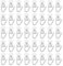 SADENWEAR 50 Pcs White Plastic Curtain Track Glider Hooks for Window, Door, and Shower Rail