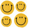 4 Stück Untersetzer mit Smiley-Gesicht, rutschfeste heiße Pads für Kaffee, Tee, Zuhause, Restaurant