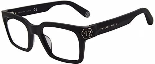 Philipp Plein Unisex VPP082M Sunglasses, Matt/Sandblasted Black, 52