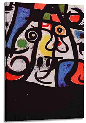 HAATTI Joan Miro Surrealismus-Poster auf Leinwand, Kunstdruck und Wandkunst, modernes Familien-Schlafzimmer, 20 x 30 cm