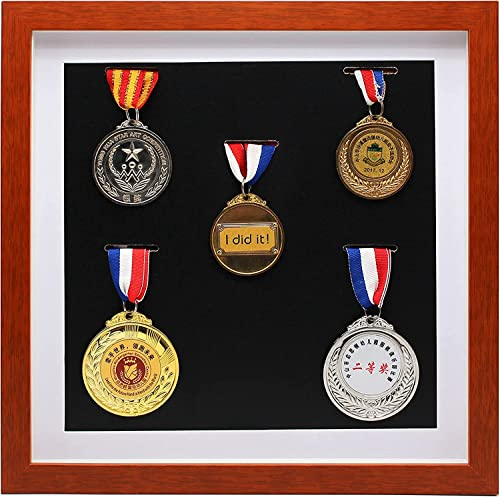 Medaille and Medaille of Honor Vitrine aus Holz, Militär-Medaillen-Vitrine, Marathon-Medaillen-Aufbewahrungsbox