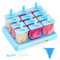 ANSMIO Premium Eisformen Set - 12 Wiederverwendbare Eis am Stiel Formen - Ideal für Eiscreme und DIY Desserts - BPA Frei - Inklusive Reinigungsbürste und Silikon Falttrichter