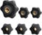 Jeboler 6Pcs M8 Star Clamping Nuts, Handle Nuts Diameter 38mm Knobs Grip Plastic Star Nut, Handle Wing Nut Thumb Bolts Thread For Machines And Furniture, Machine Tools, Fitness Equipment