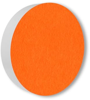 platino24 Akustikpaneel Colore Kreis Ø 40 cm – Wand & Decke – Orange | Schalldämmung für Wand & Decke – aus Basotect G+ & Filz à 40cm Durchmesser & 5cm Dicke – Montage ohne Werkzeug mit Klebepads