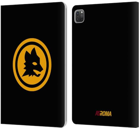 Head Case Designs Licenza Ufficiale AS Roma Nero E Oro Grafica Crest Custodia Portafoglio in Pelle Compatibile con Apple iPad PRO 11 2020/2021 / 2022