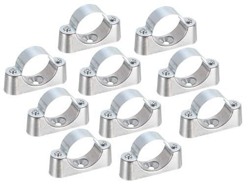 sourcing map 10 Stück Rohrhalterung Rohrhalter Klammer für 1-1/2 (38mm) Rohr Wandmontage Deckenmontage Starre Rohrschellen für Metall PVC Rohr Tube