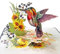 CUTPOPUP Kolibri mit Sonnenblume – Muttertagskarte, Valentinskarte, Geburtstagskarte Frau, Hochzeitskarte 3D-Gruß, Romantische Liebeskarte (Hummingbird with Sunflower) US8-AN144DE