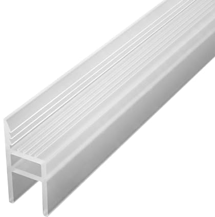 Joint de douche imperméable en forme de H - 3 m - Pour porte en verre de 12 mm - Joint de rechange pour paroi de douche ou cabine de douche - H2 (12 mm x 3 m)