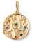 SINGULARU - Charm Organic Colors Zodiaco. Colgante en Latón con Acabado Baño de Oro de 18Kt. Charm Combinable con Collar. Joyas para Mujer. Capricornio