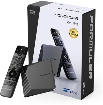 Formuler Z11 PRO 4K BT1-Edition Android 11 OTT Medien Player, 4K UHD HDR10+ Smart OTT IP Media-Streaming-Box mit WLAN, BT Fernbedienung, Widevine L1 Support, MYTVOnline3 App, HTS e-com HDMI-Kabel