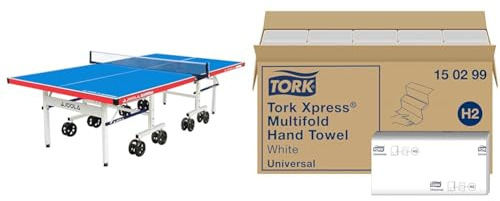 JOOLA 11650 Tischtennistisch ALUTERNA & Tork Xpress Multifold Papierhandtücher 150299 - H2 Universal Falthandtücher für Handtuchspender - mehrfach gefaltet, 2-lagig, weiß - 20 x 237 Tücher