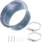 150mm Wandflansch für Klima Lüftungssystem Metall Aufschweißflansch Wand Flansch mit Schlauchschellen Schrauben Rohrverbinder Wandanschluss Schlauch Adapter für Abluftschlauch Lüftungsschlauch